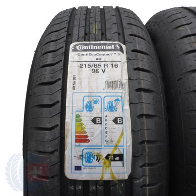2. Opony 215/65 R16 2x CONTINENTAL 98V ContiEcoContact 5 A0 Letnie 2021 Jak Nowe