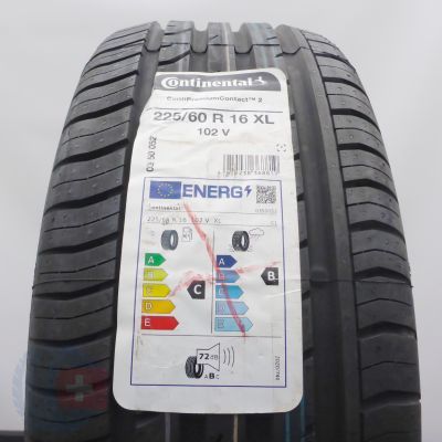 Opony 225/60 R16 1x CONTINENTAL 102V XL ContiPremiumContact 2 Letnia 2022 