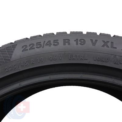 6. 4 x CONTINENTAL 225/45 R19 96V XL WinterContact TS850P Zima 7-7,8mm 2021