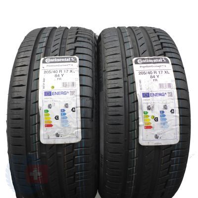 Opony 205/40 R17 2x CONTINENTAL 84Y XL PremiumContact 6 Letnie 2021 Nieużywane 