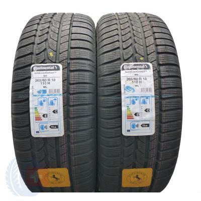 4. 4 x CONTINENTAL 265/60 R18 110H 4x4 WinterContact M0 Zima 2020 Jak Nowe