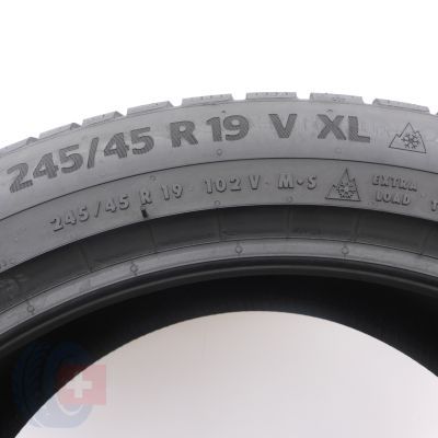 5. Opony 245/45 R19 2x CONTINENTAL 102V XL WinterContact TS 870 P  Zimowe 2023/24 8,2-8,8mm Jak Nowe