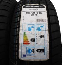 2. 2 x BARUM 195/60 R15 88H Bravuris 2 Lato 2018 Jak Nowe Nieużywane