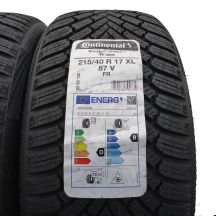 3. Opony 215/40 R17 2x CONTINENTAL 87V XL WinterContact TS 860 Zimowe 2021 Jak Nowe