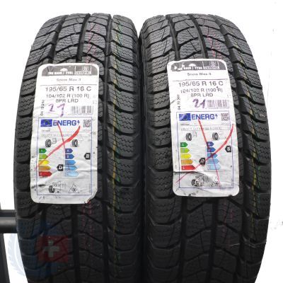 3. Opony 195/65 R16C 4x UNIROYAL 104/102R Snow Max 3 Zimowe 2021 Jak Nowe