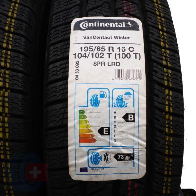 2. Opony 195/65 R16C 4x CONTINENTAL 104/102T VanContact Winter Zimowe 2021 Jak Nowe Nieużywane