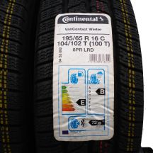 2. Opony 195/65 R16C 4x CONTINENTAL 104/102T VanContact Winter Zimowe 2021 Jak Nowe Nieużywane