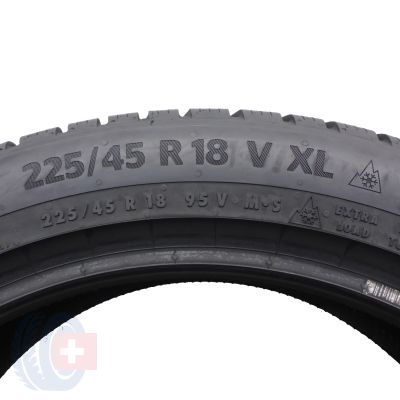 5. 4 x CONTINENTAL 225/45 R18 98V XL WinterContact TS 870P Zima 2021, 2022 Jak Nowe 7,5-8mm