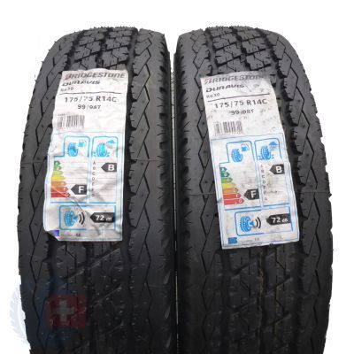 Opony 175/75 R14C 2x BRIDGESTONE 99/98T Duravis R630 Letnie 2014, 2015 Nieużywane 