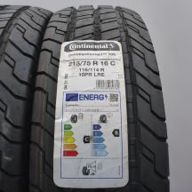 3. Opony 215/75 R16C 4x CONTINENTAL 116/114R ContiVanContact 100 Letnie 2021 Nieużywane