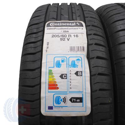 3. 4 x CONTINENTAL 205/60 R16 92V ContiPremiumContact 5 RSC BMW Lato 2020 Jak Nowe