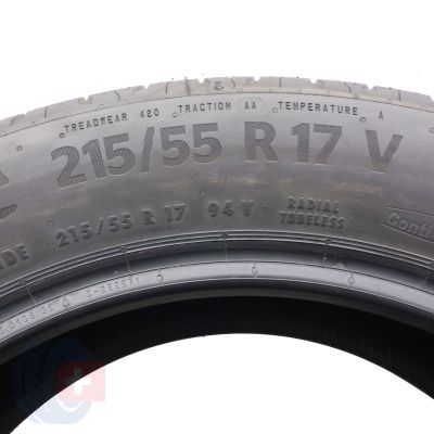 5. Opony 215/55 R17 4x CONTINENTAL 94V EcoContact6 Letnie 2024 Jak Nowe Nieużywane