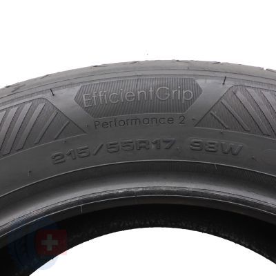 5. 4 x GOODYEAR 215/55 R17 98W XL EfficientGrip Performance 2 Lato 2021, 2022 Jak Nowe Nieużywane