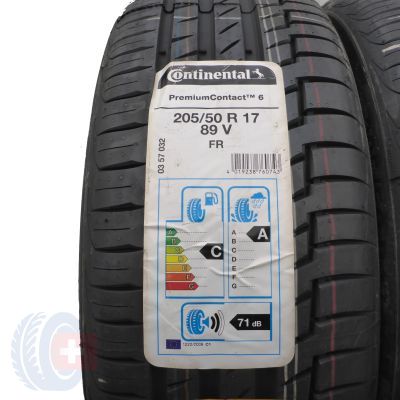 2. 2 x CONTINENTAL 205/50 R17 89V PremiumContact 6 Lato 2019 Jak Nowe