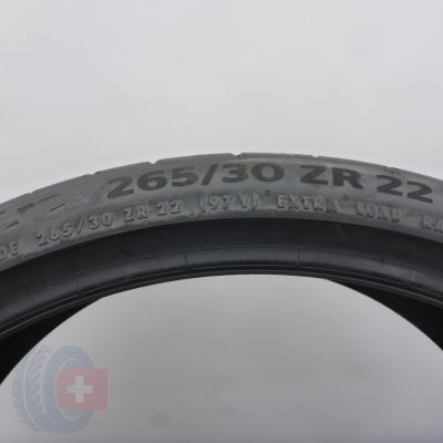5. Opony 265/30 R22 2x CONTINENTAL 97Y XL SportContact7 Letnie 2023 Nieużywane