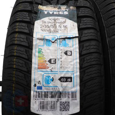 3. Opony 205/55 R16 4x NOKIAN 91H WR Snowproof RunFlat Zimowe 2019 Jak Nowe Nieużywane 