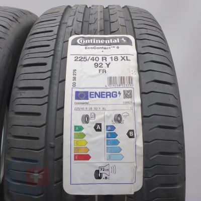 3. Opony 225/40 R18 2x CONTINENTAL 92Y XL EcoContact 6 BMW Letnie 2022