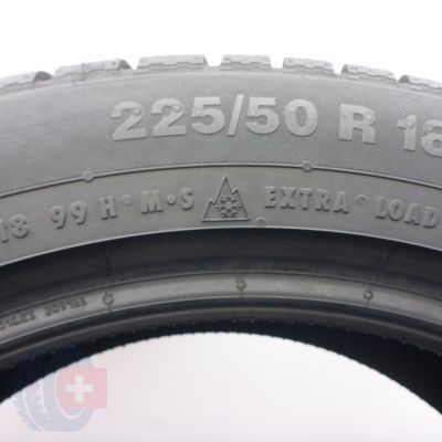 3. Opony 225/50 R18 4x CONTINENTAL 99H XL AO ContiWinterContact TS830P Zimowe 2022, 2023 8,2-8,6mm