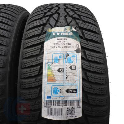 2. Opony 225/60 R16 2x NOKIAN 102V XL WR D4 Zimowe 2019 Nieużywane 