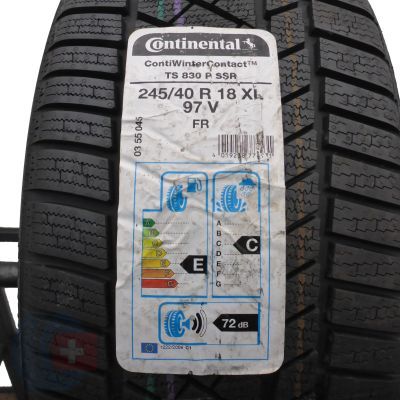 2. 1 x CONTINENTAL 245/40 R18 97V XL ContiWinterContact TS830P RunFlat Zima 2016 Nieużywana