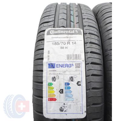 2. Opony 185/70 R14 2x CONTINENTAL 88H ContiPremiumContact 5 Letnie 2022 Jak Nowe
