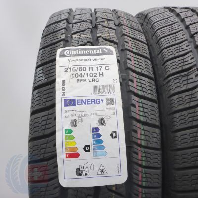 2. Opony 215/60 R17C 2x CONTINENTAL 104/102H VanContact Winter Zimowe 2022 