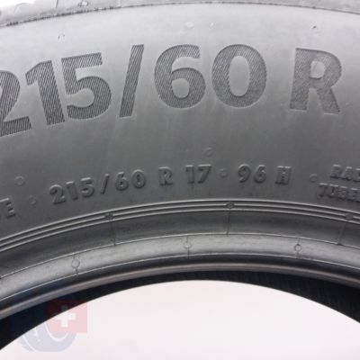 4. Opony 215/60 R17 2x CONTINENTAL 96H EcoContact 6 Letnie 2020, 2021 5,8-6mm