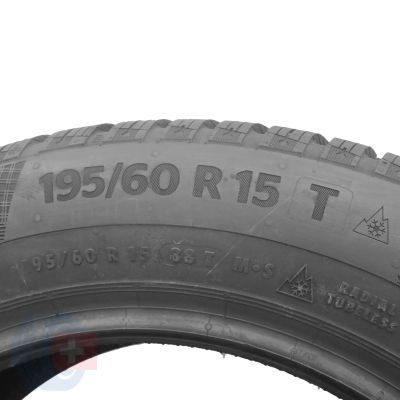 6. 2 x CONTINENTAL 195/60 R15 88T WinterContact TS860 Zima 2020 Jak Nowe Nieużywane