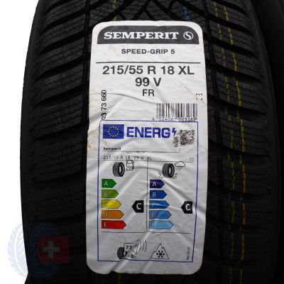 3. 4 x SEMPERIT 215/55 R18 99V XL Speed-Grip 5 Zima 2023 Jak Nowe Nieużywane 