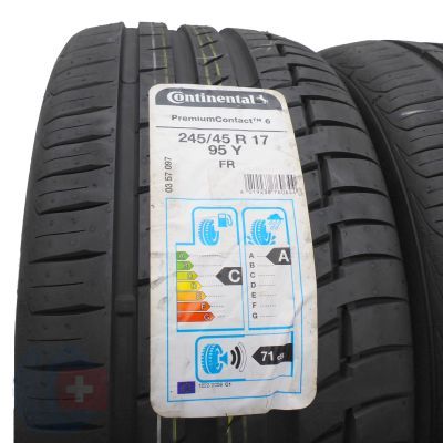 2. 4 x CONTINENTAL 245/45 R17 95Y PremiumContact 6 Lato 2020 Jak Nowe