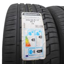 2. 4 x CONTINENTAL 245/45 R17 95Y PremiumContact 6 Lato 2020 Jak Nowe