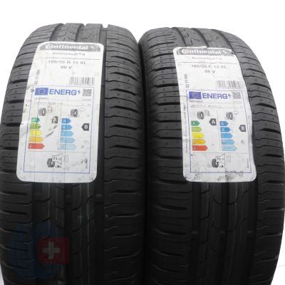 Opony 185/55 R15 2x CONTINENTAL 86V XL EcoContact 6 Letnie 2024 Jak Nowe