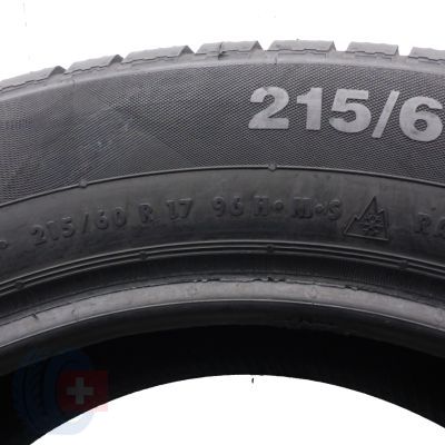 6. 4 x CONTINENTAL 215/60 R17 96H MO ContiWinterContact Ts830P Zima 2017/2018 Jak nowe 7,8-8,2mm