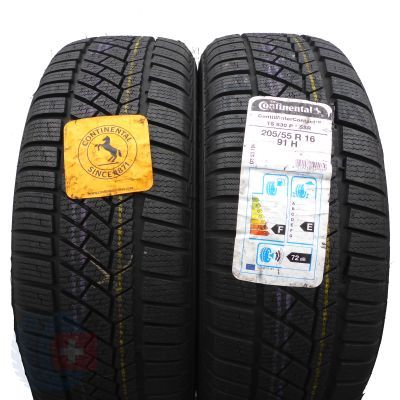 3. Opony 205/55 R16 4x CONTINENTAL 91H ContiWinterContact TS 830 P BMW RUN FLAT Zimowe 2018 Jak Nowe