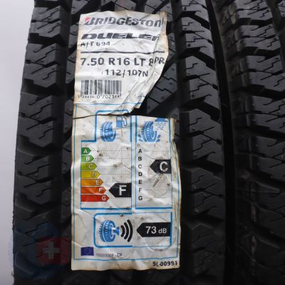 2. Opony 7.50 R16 2x BRIDGESTONE 112/107N Dueler A/T694 Letnie M+S 2016 Nieużywane 2. Opony 7.50 R16 2x BRIDGESTONE 112/107N Dueler A/T694 Letnie M+S 2016 Nieużywane