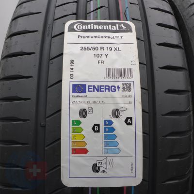 2. Opony 255/50 R19 4x CONTINENTAL 107Y XL PremiumContact7 Letnie 2023, 2024 Nieużywane