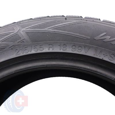 4. Opony 215/55 R18 2x VREDESTEIN 99V XL Wintrac PRO Zimowe 2021, 2022 7mm