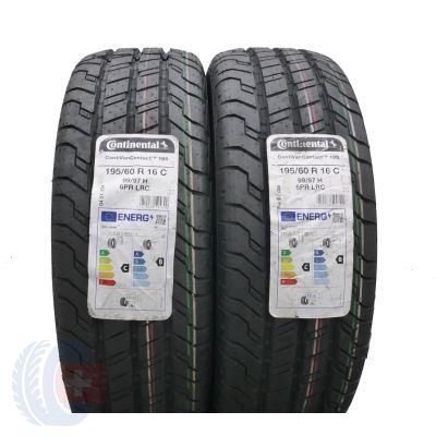 3. Opony 195/60 R16C 4x CONTINENTAL 99/97H ContiVanContact 100 Letnie 2022 Jak Nowe