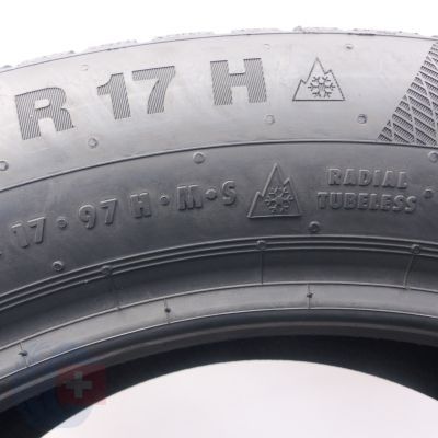 7. Opony 225/55 R17 2x CONTINENTAL 97H WinterContact TS 850 P A0 Zima 2021 Jak Nowe   