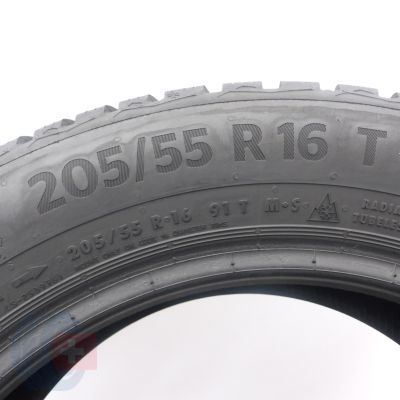 3. Opona 205/55 R16 1x CONTINENTAL 91T WinterContact TS870 Zimowa 2022 Jak Nowa 8,2mm