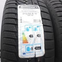 4. Opony 215/55 R17 4x CONTINENTAL 94H WinterContact Ts 850P ContiSeal Zimowe 2018 Jak Nowe Nieużywane