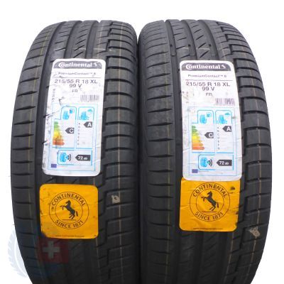 5. 4 x CONTINENTAL 215/55 R18 99V XL PremiumContact 6 Lato 2019 Jak Nowe