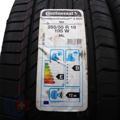 2. 4 x CONTINENTAL 255/55 R18 105W MO ContiSportContact 5 SUV Lato 2019 Jak Nowe Nieużywane