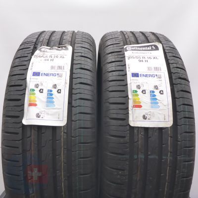 Opony 205/55 R16 2x CONTINENTAL 94H XL EcoContact6 Letnie 2023 Nieużywane