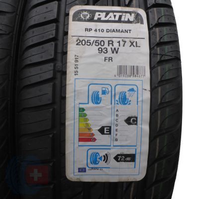 2. 4 x PLATIN 205/50 R17 93W XL RP 410 Diamant Lato 2016 Nieużywane