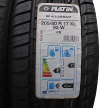 2. 4 x PLATIN 205/50 R17 93W XL RP 410 Diamant Lato 2016 Nieużywane