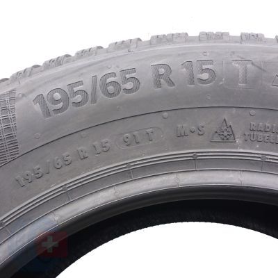 7. Opony 195/65 R15 4x CONTINENTAL 91T WinterContact TS 860 Zimowe 2018 Nieużywane 