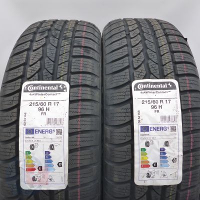 4. Opony 215/60 R17 4x CONTINENTAL 96H 4x4 WinterContact Zimowe 2021 Nieużywane 