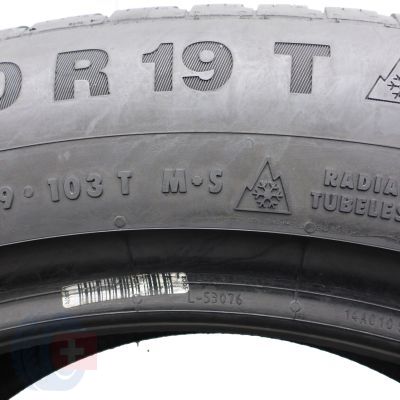 2. Opony 255/50 R19 2x CONTINENTAL 103T Seal WinterContact TS850P Zimowe 2022 6,8mm