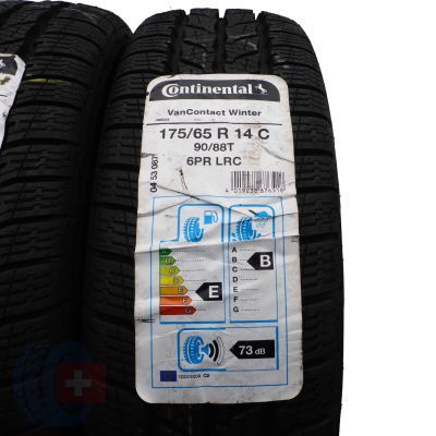 2. Opony 175/65 R14C 4x CONTINENTAL 90/88T VanContact Winter Zimowe 2018 Jak Nowe Nieużywane